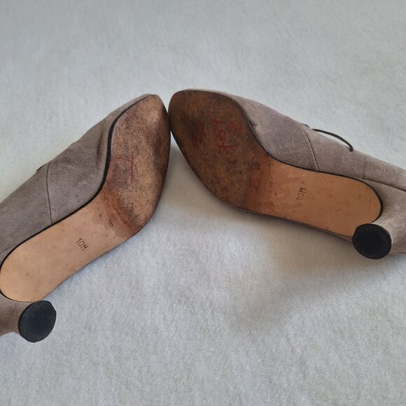 💙 Ivan Picone Embroidered Retro Style Suede Leather Size 10 Fall Preppy - Picture 4 of 8